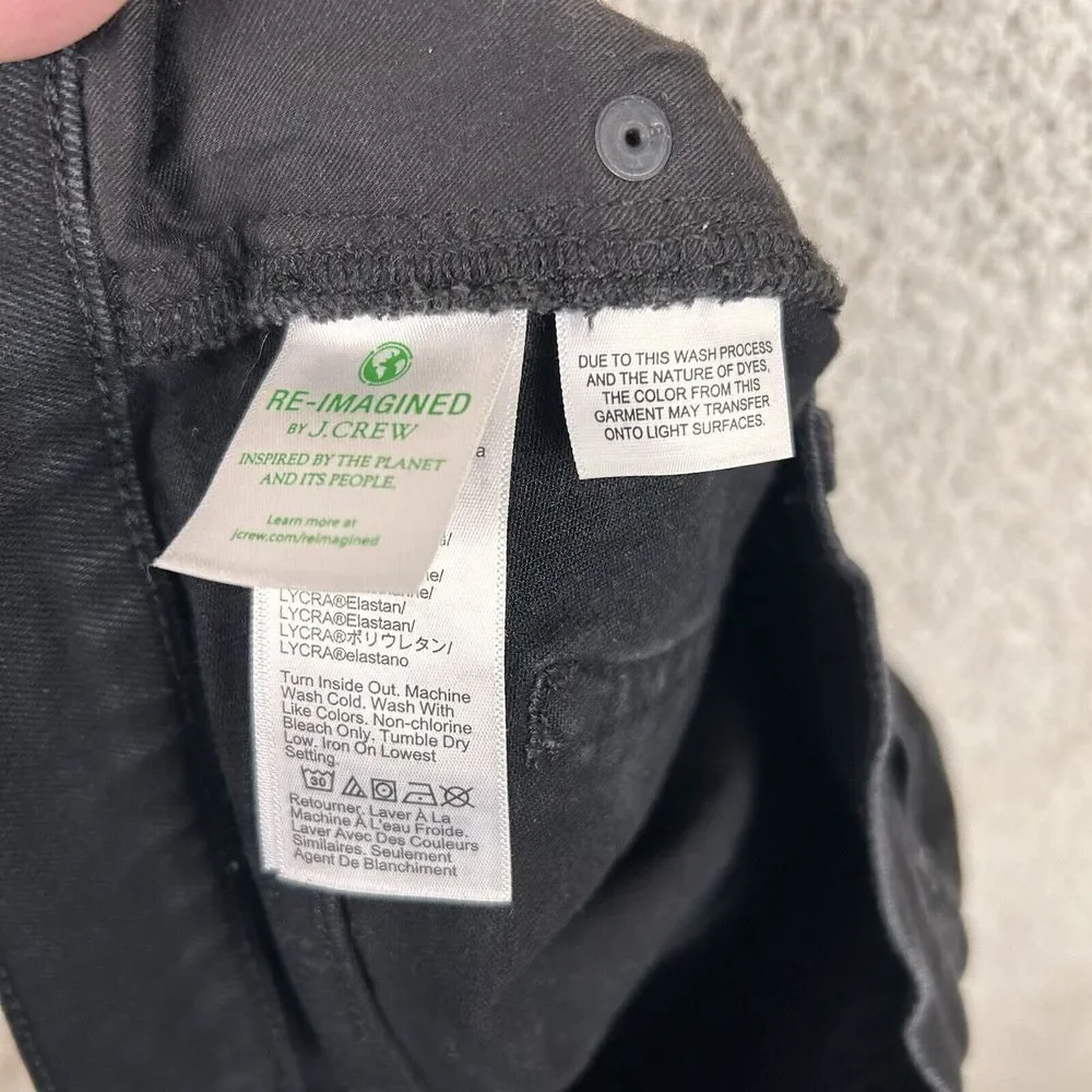 J. Crew Essential Straight Jeans Womens 28 Black Casual Cotton Straight Workwear